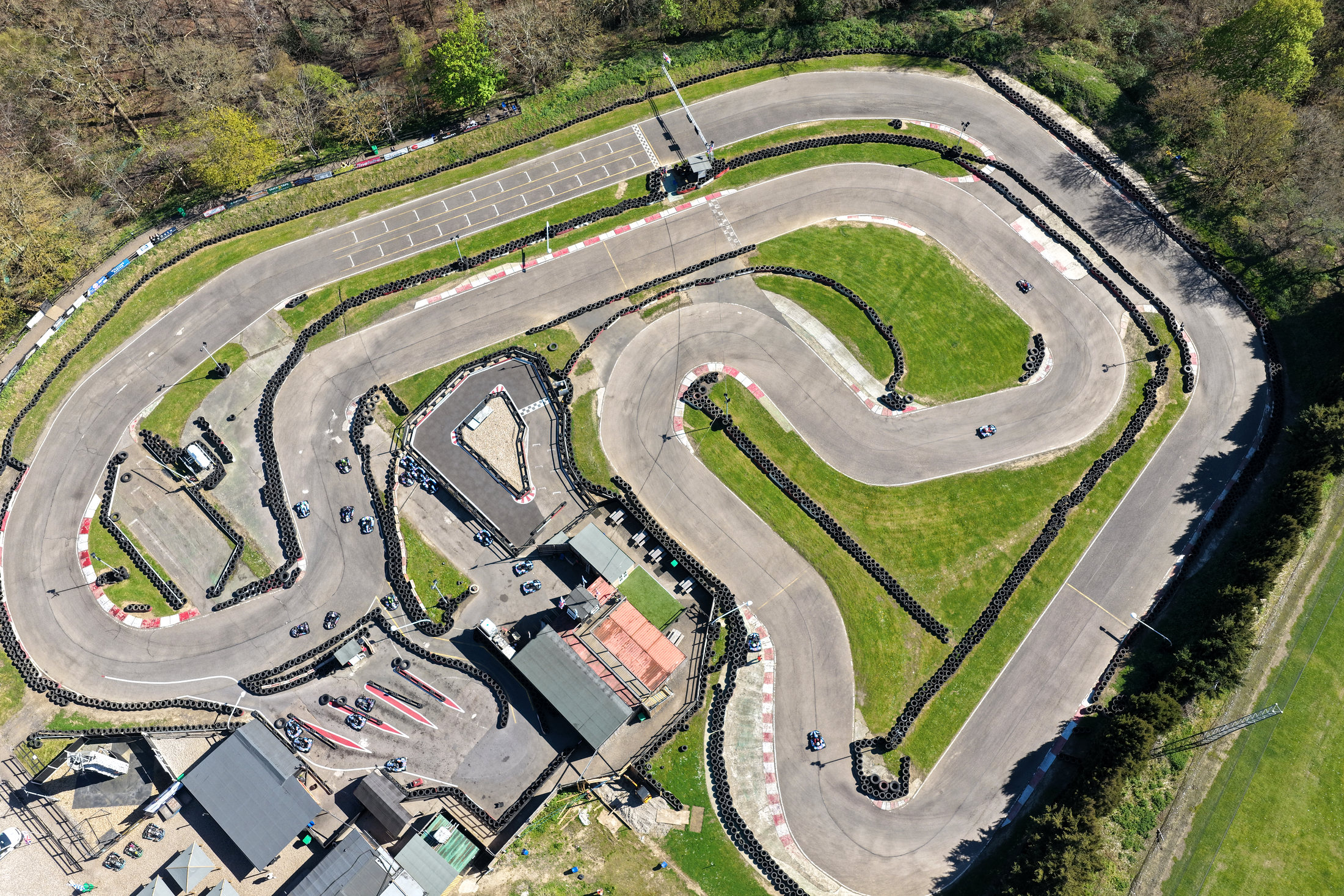 AIRB aerial portfolio photograph of a karting venue